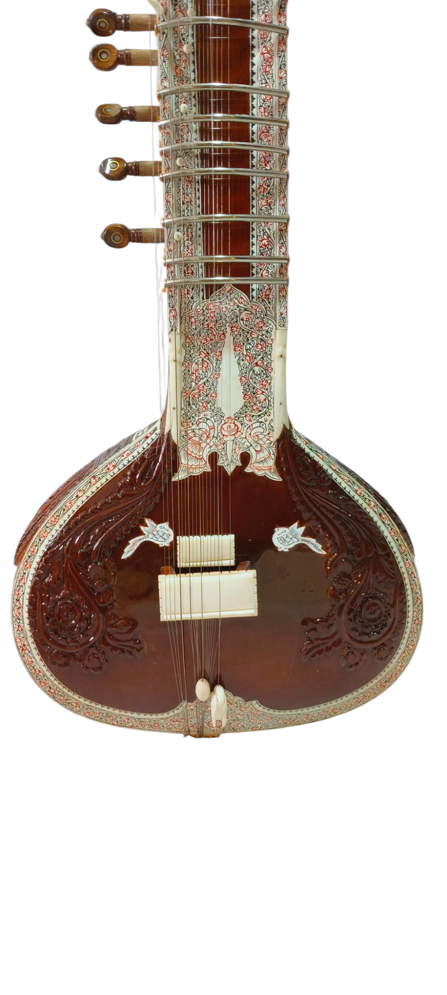 Sitar Tune Wood With Fiber Box Mizrabs Two Thumba Ustad Ravi Shankar Style Travel Sitar