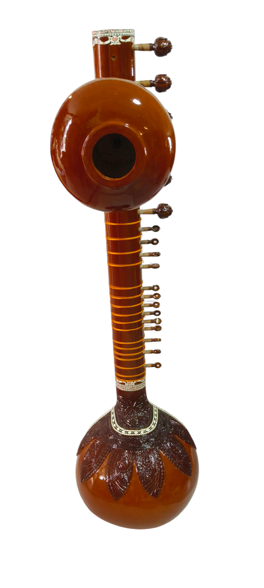 Sitar Tune Wood With Fiber Box Mizrabs Two Thumba Ustad Ravi Shankar Style Travel Sitar