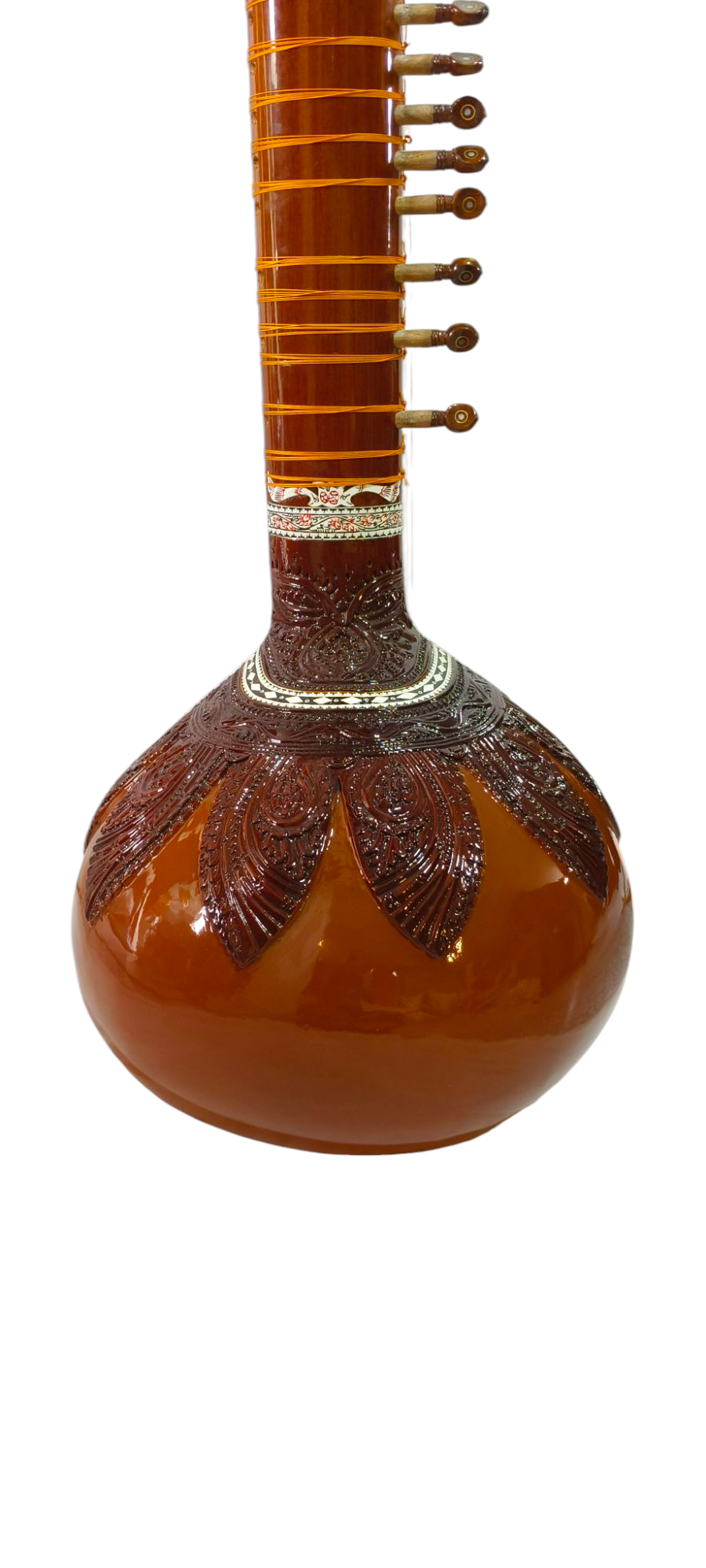 Sitar Tune Wood With Fiber Box Mizrabs Two Thumba Ustad Ravi Shankar Style Travel Sitar