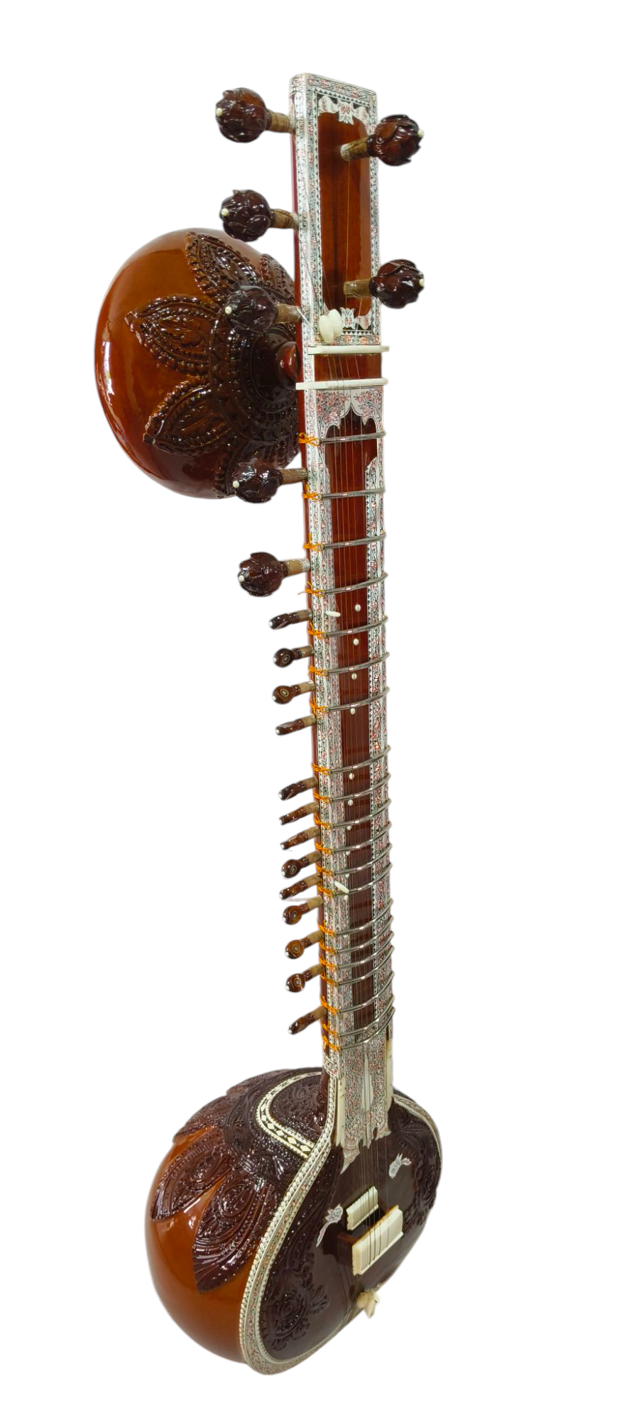Sitar Tune Wood With Fiber Box Mizrabs Two Thumba Ustad Ravi Shankar Style Travel Sitar