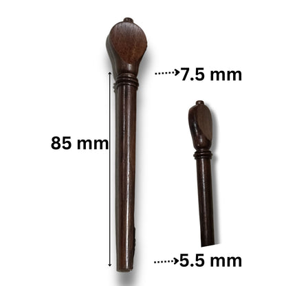 Lute Pegs Set of 13 Pieces Tuning Pegs for Lute Instrument Handcrafted Boxwood Ebony or Rosewood Pegs Traditional and Historical String Instruments (ROSEWOOD SHAFT 7.5/5.5/85 MM)