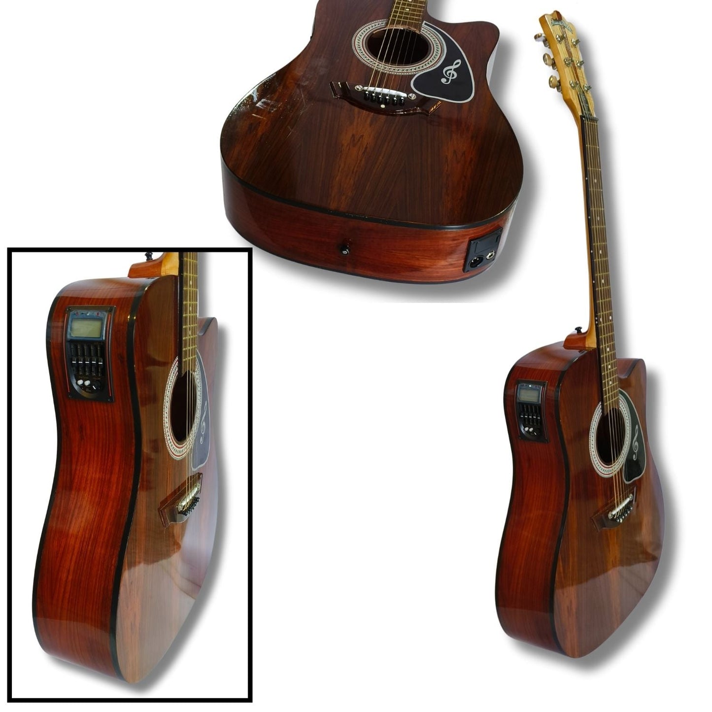 🎸 Musical Works SAB-GUITAR-27 Electro-Acoustic Guitar | Full Rosewood Body | Truss Rod | Built-in EQ Tuner | With EQ Controls