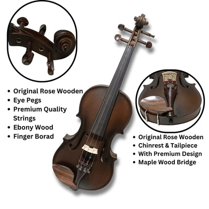 Musical Works Premium Quality Violin - Bakan Wood, Rosewood Fittings, Model SAB-X04