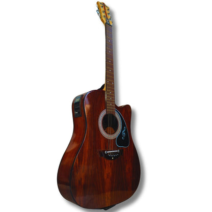 Musical Works 41" Jumbo Acoustic Guitar – Professional Cutaway with Rich Wood Finish