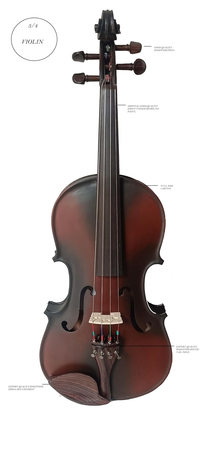 Violin, 3/4 size, Aspiring musicians, Precision, Melody Aspiring musicians instrument Resonant tone violin