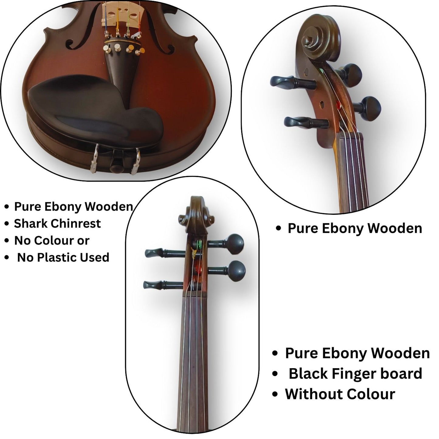 Musikwerke 3/4 Halbakustische Violine (Matt Brown Yes) 