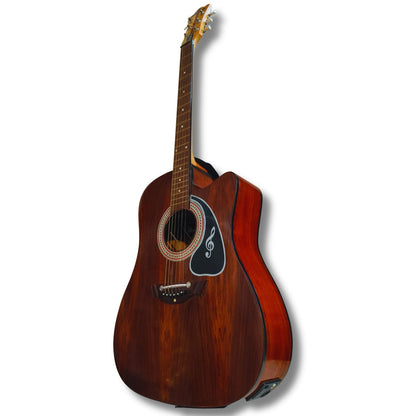 Musical Works 41" Jumbo Acoustic Guitar – Professional Cutaway with Rich Wood Finish