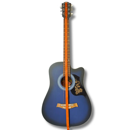 Musical Works 38" Acoustic Guitar – Midnight Blue Burst Matte Finish