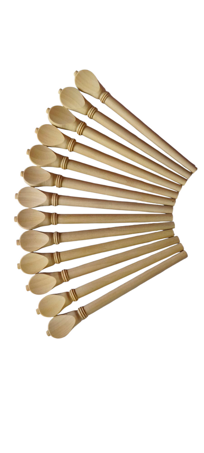 Lute Pegs Set of 13 Pieces Tuning Pegs for Lute Instrument Handcrafted Boxwood Ebony or Rosewood Pegs Traditional and Historical String Instruments (ROSEWOOD SHAFT 7.5/5.5/85 MM)