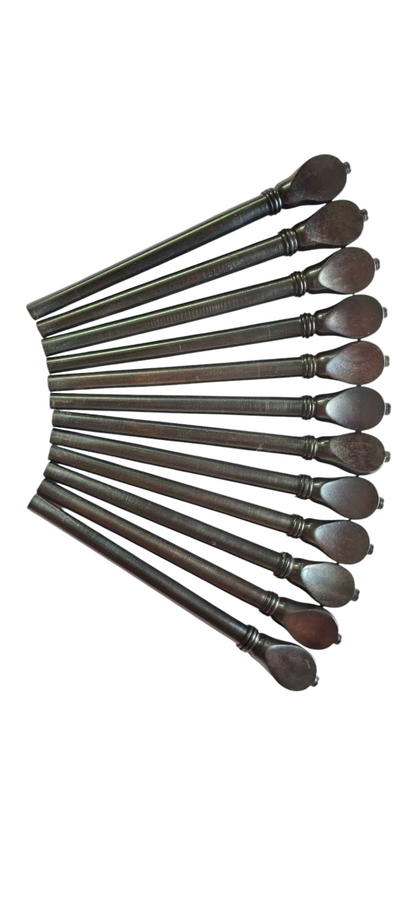 Lute Pegs Set of 13 Pieces Tuning Pegs for Lute Instrument Handcrafted Boxwood Ebony or Rosewood Pegs Traditional and Historical String Instruments (ROSEWOOD SHAFT 7.5/5.5/85 MM)