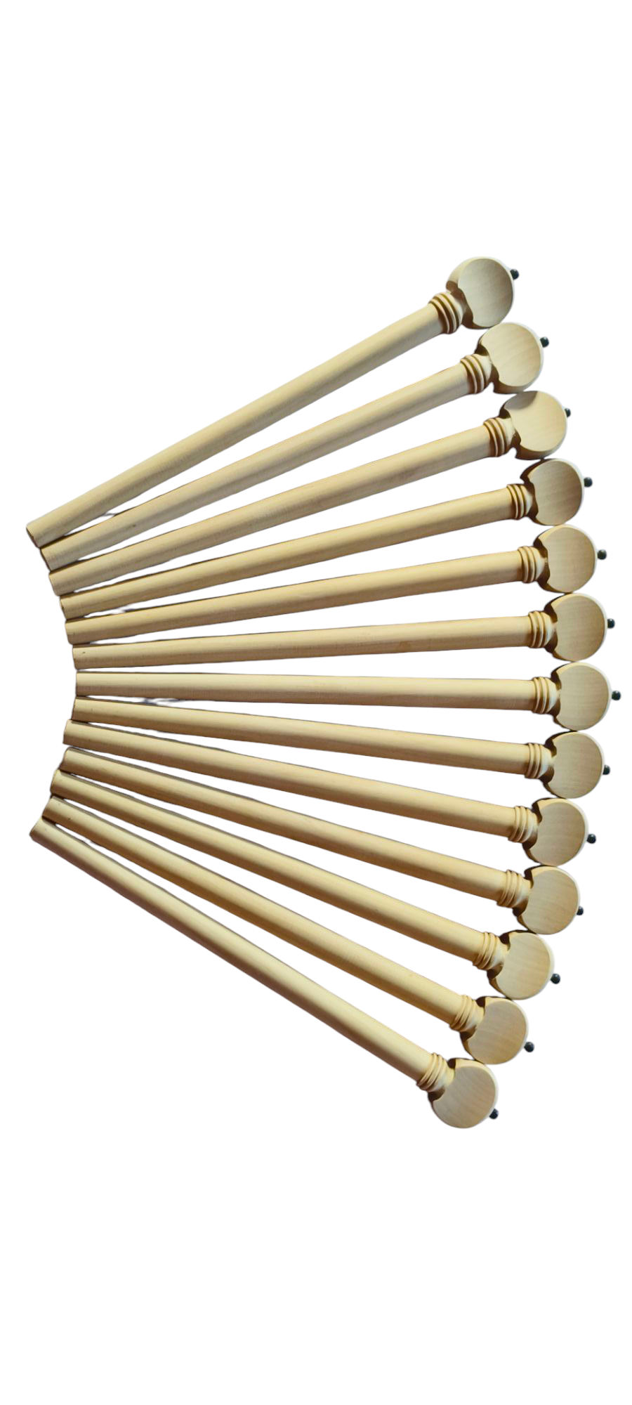 Box Wood  Lute Pegs 1 set (13 Pieces) , Shaft 9 x 7 x 135 MM