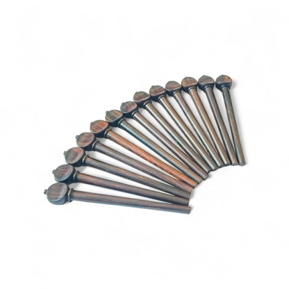 Lautenwirbel, 1 Satz (13 Stück), Schaft 7,5 * 5,5 * 85 mm (Buchholz)