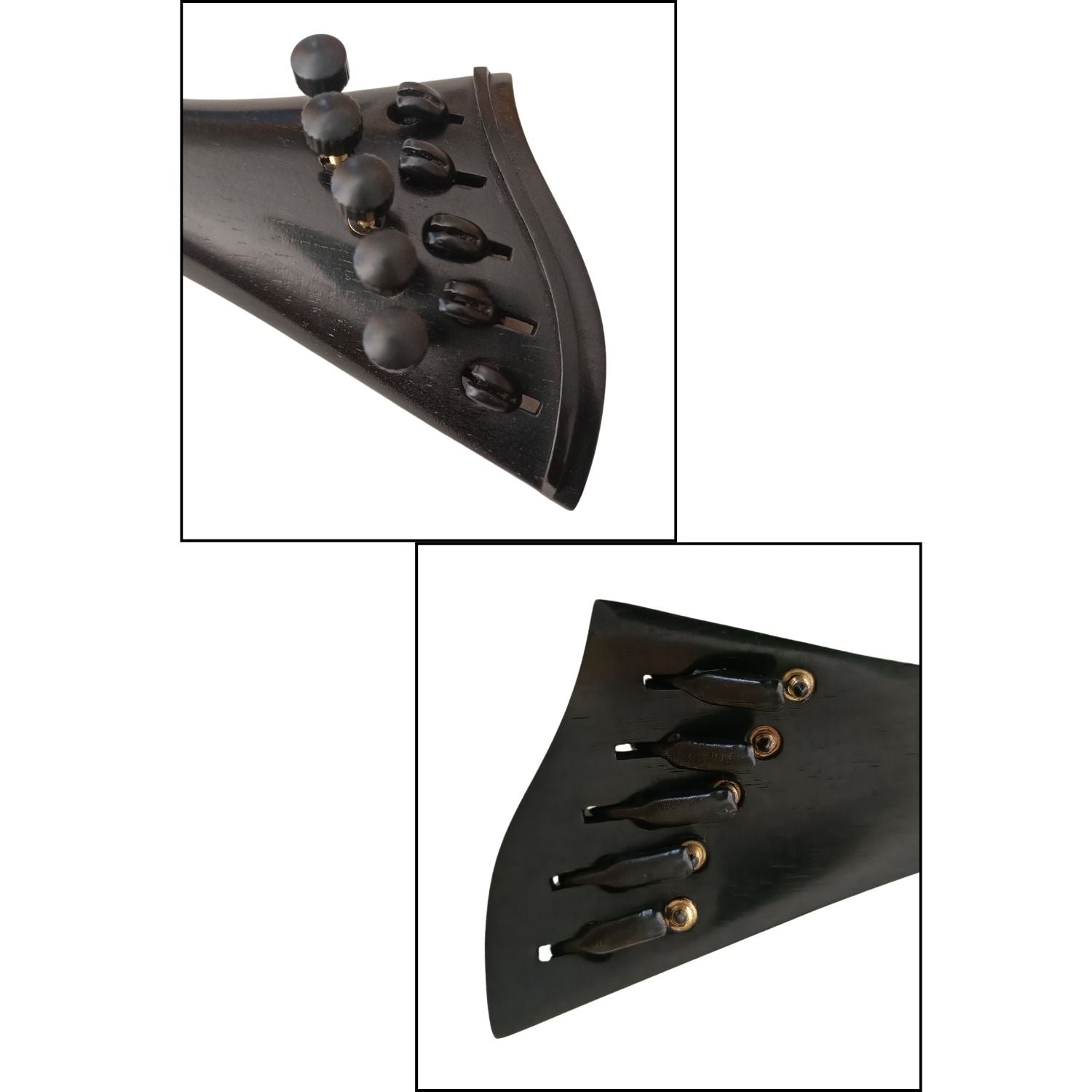 Violin Harp Tailpiece Built Light Tuners Ebony Wood 4/4