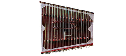 GOUTAM GAIN MUSICAL WORKS Santoor Professional Santur Walnussholz Saiten 93 Braun mit Faserbox