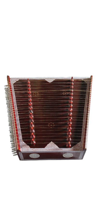 GOUTAM GAIN MUSICAL WORKS Santoor Professional Santur Walnussholz Saiten 93 Braun mit Faserbox