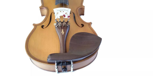 Violin Guarneri Chinrest Left Hand Chromium Brackets 1 Ps 4/4 Rose Wood
