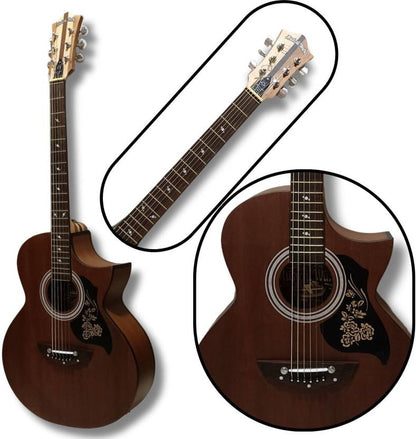 musical works SAB-08 Acoustic Guitar Tonewood Rosewood Right Hand Orientation  (Brown)