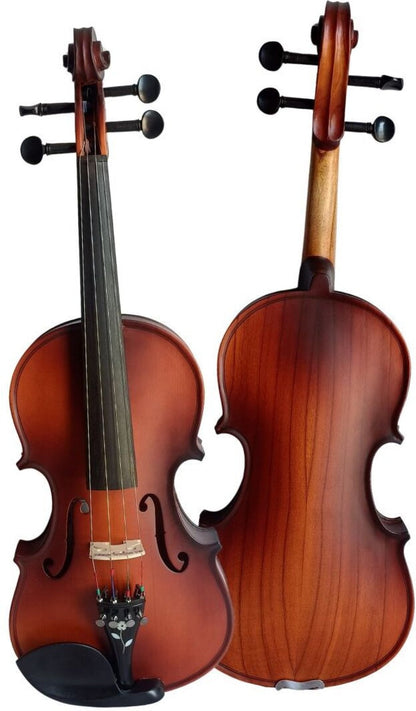 musical works SAB0001 4/4 Semi- Acoustic Violin  (GOLDEN BROWN MATT